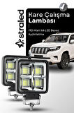 2Adet 144W 12-24 Volt Kare Spot Far Oto Çalışma Lambası ATV Kamyon Tır Traktör Offroad