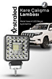 144W 12-24 Volt Kare Spot Far Oto Çalışma Lambası ATV Kamyon Tır Traktör Offroad