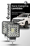 2 Adet 144W 12-24 Volt Kare Spot Far Oto Çalışma Lambası ATV Kamyon Tır Traktör Offroad