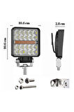 120W 12-24 Volt Kare Sis Farı DRL Turuncu Oto Çalışma Lambası ATV Kamyon Tır Traktör Offroad
