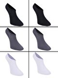 Bambu Kadın Sneaker Görünmez Çorap Dikişsiz Premium Kutulu 6'lı