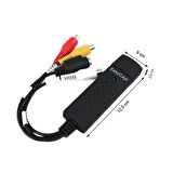 Kamera, VHS, TV ve Analog Cihazlardan Bilgisayara Görüntü Aktarımı - USB EasyCap 4 Kanal Video Capture Kartı