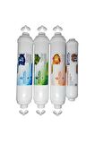Pera Water Kapalı Kasa Su Arıtma Cihazlarına Uygun Mebransız Inline 4 Lü Filtre Seti