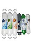 Pera Water Kapalı Kasa Su Arıtma Cihazlarına Uygun Platinium 80 Gpd Inline 6 Li Alkali Filtre Seti