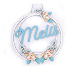 Meşgalem Çiçek ve El Yazısı Temalı Kişiye Özel Kapı Süsü