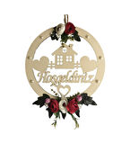 Dekoratif Kapı Süsü 29 Cm Mdf Şakayık Çiçekli Pra-1189315-5592