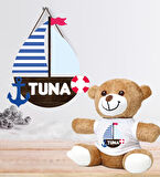 Kişiye Özel Bebek Kapı Süsü (Peluş Ayıcık Hediyeli) – Baby Shower / Hastane Odası