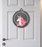 Kişiye Özel Unicorn Kapı Süsü 30x30cm