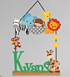 Meşgalem Hayvanat Bahçesi Temalı Kişiye Özel Kapı Süsü