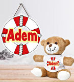 Kişiye Özel Bebek Kapı Süsü (Peluş Ayıcık Hediyeli) – Baby Shower / Hastane Odası