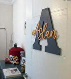 Kişiye Özel Harf Kapı Süsü 30x30cm