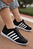 Kadın Günlük Rahat Taban Comfort File Bağcıklı Hafif Esnek Yürüyüş Sneaker Spor Ayakkabı