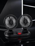Mey İthalat® Usb Bağlantılı Çift Başlıklı Araç İçi Soğutma Vantilatörü