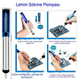 60W Ayarlanabilir Elektrikli Havya Kiti Full Lehim Seti Dijital Multimetre Taşıma Çantalı DIY Onarım Aracı