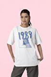 Retro Şarkıcı Taylor Swift Baskılı Unisex Oversize Tişört