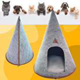 Taşınabilir Kedi Köpek Evi Minderli Pet Çadır Çantalı Model Yuva Kulübe Dekoratif