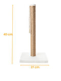 Beylini Çubuk Kedi Tırmalama Tahtası Peluş Kumaş Silinebilir Demonte 40 cm Beyaz Renk