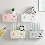Siyah Polikarbon Wifi Kutusu Kedi Desenli Duvar Asılabilir Sigorta Ve Modem Saklama Kutusu 25x15x6 Cm
