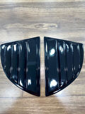 Honda Civic FD6 2006-2011 Kelebek Cam Vizörü Kaplama Pianoblak 2'li Set