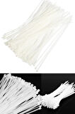 Moonshop Kablo Bağı- Plastik Kelepçe - 3.6 X 200 Mm - Cırt Kelepçe Beyaz 100 Adet Paket KLİPS1