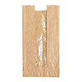 Pencereli Kraft Baget Ekmek Fırın Kese Kağıdı - Orta boy - 15 x 41 Cm. - 0.510 Kg. - 10 Paket