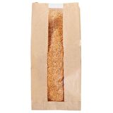Pencereli Kraft Baget Ekmek Fırın Kese Kağıdı - Orta boy - 15 x 41 Cm. - 0.510 Kg. - 10 Paket
