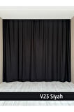 Donatti Siyah Star Blackout Pilesiz Tek Kanat Fon Perde