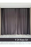Donatti Koyu Gri Star Blackout Pilesiz Tek Kanat Fon Perde