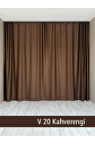 Donatti Kahverengi Star Blackout Pilesiz Tek Kanat Fon Perde