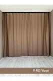 Donatti Vizon Açık Kahverengi Star Blackout Pilesiz Tek Kanat Fon Perde