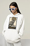 Black Cat Baskılı Unisex Oversize Tasarım Hoodie
