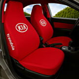 Kırmızı KIA Logolu Penye Koltuk Kılıfı Takımı – Ön Arka Oto Servis Kılıfı