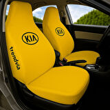 KIA Logolu Sarı Penye Koltuk Kılıfı – Ön ve Arka Koltuklara Uygun Takım Set