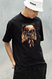 Tasarım Megadeth Baskılı Unisex Oversize Rock Metal Tişört