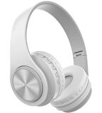 T47 Kablosuz Kulaküstü Beyaz Bluetooth Kulaklık