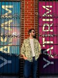 Unisex Kadın Erkek Desenli Şal Yaka Kimono