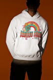 Positive Vibes Only Yazılı Unisex Oversize Hoodie
