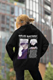 Anime Karakter Gojo Satoru Baskılı Unisex Oversize Jujutsu Kaisen Hoodie