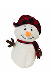 Sevimli Peluş Şapkalı Kardan Adam 25 Cm