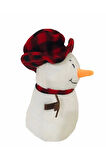 Sevimli Peluş Şapkalı Kardan Adam 25 Cm
