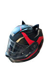 Kask Süsü -kedi Kulağı Rüzgar Tutmaz Siyah