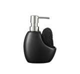 Sıvı Sabunluk Siyah Süngerlik Bölmeli 460ml Sabunluk