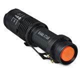 Km 87 Polis Tipi Zoomlu Şarjlı Metal Dağ Kamp Cep Feneri