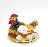 Swaroski Taşlı Yumurtalı Tekli Tavuk Alk1909