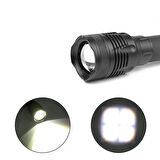 Alüminyum Şarjlı Zoom'Lu El Feneri F6055