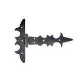 Antika Tarz Dekoratif Pirinç Kuyruklu Lale Menteşe - 147X193 Mm, Oksit