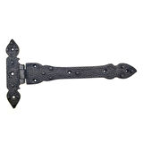 Antika Tarz Dekoratif Pirinç Kuyruklu Lale Menteşe - 147X193 Mm, Oksit