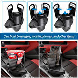 2’Si 1 Arada Ayarlanabilir Araç Bardak Tutucu, Genişleyebilir Üst Kısım 3”-6.2”, Şişe Adaptörü, Arab