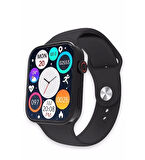 Konuşma Özellikli Watch 7 Akıllı Saat Su Geçirmez Yan Tuşlu Köşeli Yeni Alüminyum Kasa (Siyah)