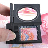 -25X25 Mm Full Çelik Kaplı Katlamalı Büyüteç Th-9005B